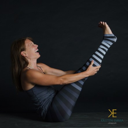 Laughing boat pose....